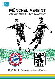 Die Legenden des FC Bayern und des TSV München treten am 23.10.2022 anlässlich des 50. Jubiläums des Olympiaparks zum Benefizspiel MÜNCHEN VEREINT im Olympiastadion a